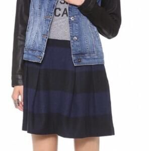 Madewell Blue and Black Mini Skirt
